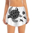 thumbnail image 1 of Haiem Family Of Sea Turtles Women's 2 in 1 Running Shorts - Lightweight Athletic Workout Gym Yoga Breathable Sports Shorts Liner with Phone Pockets-Small, 1 of 9