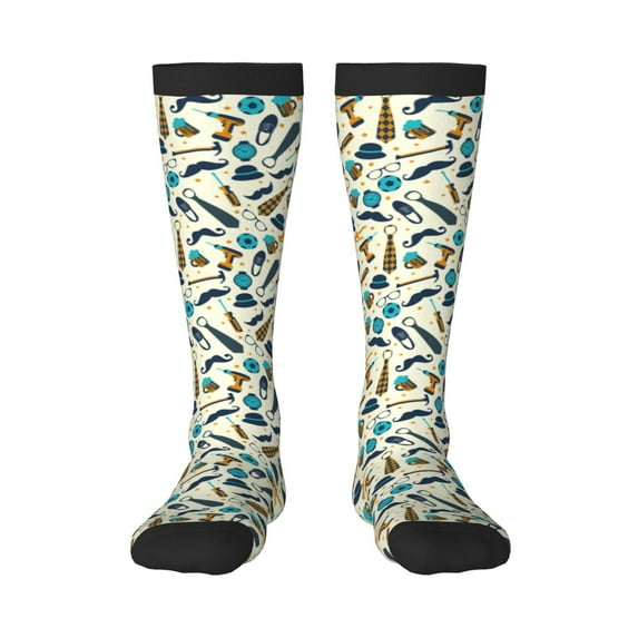 Haiem Fathers day Socks, Funny Novelty Crazy Design Cotton Socks Sports Socks Knee High Socks For Men, Women,1Pairs - Gift For Working Friends