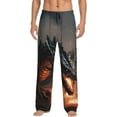 thumbnail image 1 of Haiem Fiery Black Dragon Attack Men's Pajama Pants Ultra Lightweight Pjs Bottoms Sleepwear Bottom Pants With Pocket Drawstring-XX-Large, 1 of 7