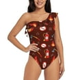 thumbnail image 1 of Haiem Fire Extinguisher Women's One Piece Swimsuits Tummy Control One Shoulder Bathing Suits Ruffle Swimwear-Small, 1 of 8