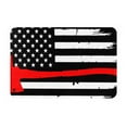 thumbnail image 1 of Haiem Firefighters USA Flag Front Door Mat Indoor Outdoor Entrance, Waterproof All-Season, All-Weather Doormat, Durable Flannel Fabric, Fade Resistant, Low Profile, 16x24in, 1 of 9