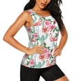 thumbnail image 1 of Haiem Flamingo Flower Workout Tank Tops for Women, Athletic Sports Slim-Fit Tank Tops, Compression Sleeveless Dry Fit Shirts,Athletic Shirt-X-Large, 1 of 9