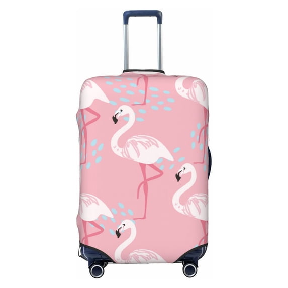 Haiem Flamingo Luggage Cover Printed Suitcase Covers for Luggage Elastic Washable Suitcase Protector Fits 18-32 Inch Luggage-Medium