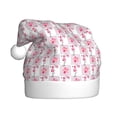 thumbnail image 1 of Haiem Flamingo On Checkered Pattern Santa Hat Confortable Velvet Christmas Hat for Christmas Party Favors Fit for Adults Men Women, 1 of 6