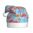 thumbnail image 1 of Haiem Flamingo Pattern Santa Hat Confortable Velvet Christmas Hat for Christmas Party Favors Fit for Adults Men Women, 1 of 6