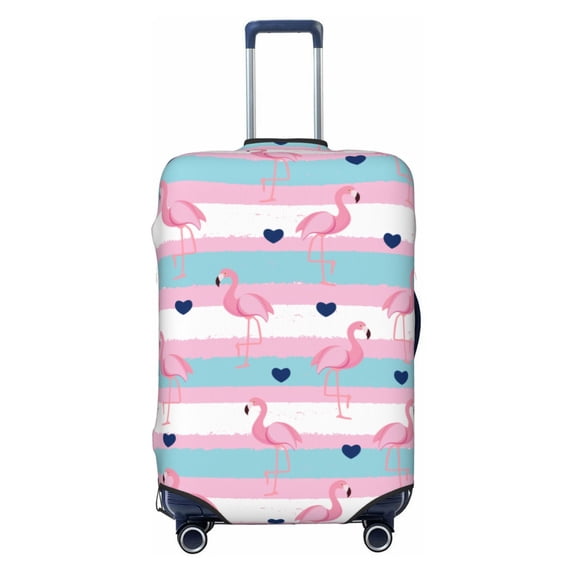 Haiem Flamingo1 Luggage Cover Printed Suitcase Covers for Luggage Elastic Washable Suitcase Protector Fits 18-32 Inch Luggage-Large