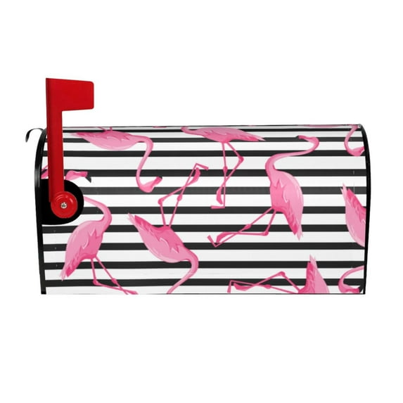 Haiem Flamingos Mailbox Covers Magnetic ,Mailbox Wraps Post Letter Box Cover for Holiday Garden Yard Decor-21x18 in