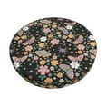 Haiem Floral Insects Cushion Round Bar Chair Seat Cover Bar Chair