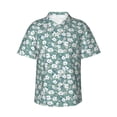 thumbnail image 1 of Haiem Floral Printed Hawaiian Shirt for Men - Men’s Casual Beach Summer Shirts - Stretch Fabric with Modern Fit-Large, 1 of 9