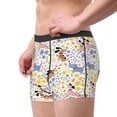 thumbnail image 1 of Haiem Floral Puppy Men's Boxer Briefs, Every Day Comfort Stretch Cotton Moisture-Wicking Underwear-Medium, 1 of 8