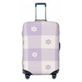 thumbnail image 1 of Haiem Floral Purple Buffalo Plaid Luggage Cover,Durable, Washable Suitcase Protector With Anti-Scratch Technology - Keep Your Luggage Looking New Medium, 1 of 9