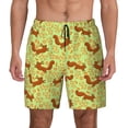 thumbnail image 1 of Haiem Floral Squirrel Mens Swim Trunks with Compression Liner 2 in 1 Swimming Shorts Stretch Swimwear Quick Dry,Board Shorts-XX-Large, 1 of 9