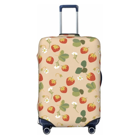 Haiem Floral Strawberr Luggage Cover Printed Suitcase Covers for Luggage Elastic Washable Suitcase Protector Fits 18-32 Inch Luggage-Small