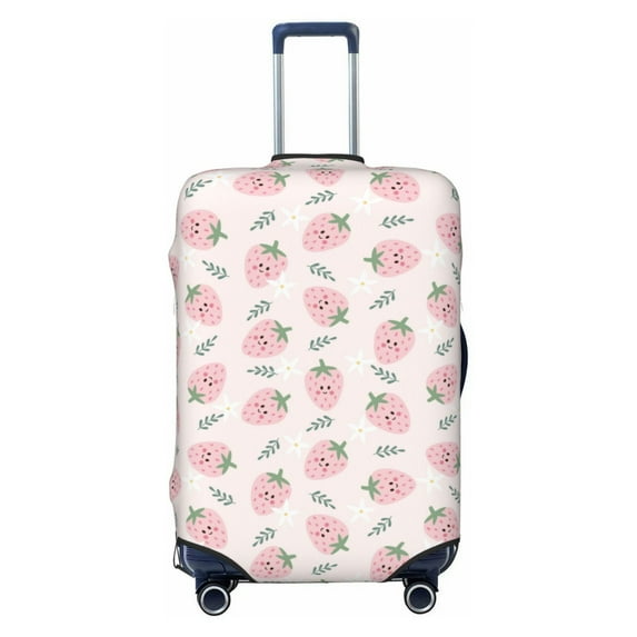 Haiem Floral Strawberr Luggage Cover Printed Suitcase Covers for Luggage Elastic Washable Suitcase Protector Fits 18-32 Inch Luggage-X-Large