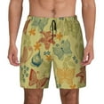 thumbnail image 1 of Haiem Floral with Butterflies Mens Swim Trunks with Compression Liner 2 in 1 Swimming Shorts Stretch Swimwear Quick Dry,Board Shorts-Small, 1 of 9