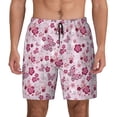 thumbnail image 1 of Haiem Flower Butterfly Mens Swim Trunks with Compression Liner 2 in 1 Swimming Shorts Stretch Swimwear Quick Dry,Board Shorts-Small, 1 of 9