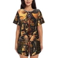 thumbnail image 1 of Haiem Flower Field Poodle Pattern Pajama Set for Women 2 Piece Lounge Set Short Sleeve Tops and Shorts Soft Sleepwear-Medium, 1 of 7