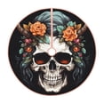 thumbnail image 1 of Haiem Flower Horn Skull Pattern Christmas Tree Skirt Merry Christmas Party Christmas Tree Decoration,New Year Decorations-36", 1 of 6