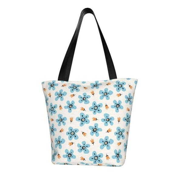 Haiem Flower Leaves Pattern Shoulder Bag - Durable and Spacious Tote Bag,Versatile Shopping Bag