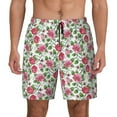 thumbnail image 1 of Haiem Flower Mens Swim Trunks with Compression Liner 2 in 1 Swimming Shorts Stretch Swimwear Quick Dry,Board Shorts-Small, 1 of 9