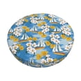 thumbnail image 1 of Haiem Flower and Sail Boat Cushion Round Bar Chair Seat Cover Bar Chair Cushion Covers Elastic Washable Bar Chair Cover,Protects from Scratches and Stains-14 inch, 1 of 7