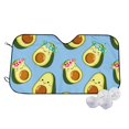 thumbnail image 1 of Haiem Flowers Avocado Car Windshield Sun Shade - Blocks UV Rays Sun Visor Protector, Sunshade to Keep Your Vehicle Cool, Universal Fit SUV Van Sedan-Small, 1 of 7