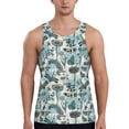 thumbnail image 1 of Haiem Flowers In Vintage Men Workout Tank Top Gym Bodybuilding Sleeveless Muscle T Shirts Athletic Tank Breathable Workout Shirt-3X-Large, 1 of 8