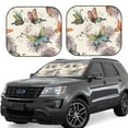 thumbnail image 1 of Haiem Flying Butterflies-1 Car Windshield Sun Shade (2 Pieces) Foldable Windshield Sun Shade Car Accessories for Truck SUV Pickup-Large, 1 of 7