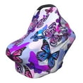 thumbnail image 1 of Haiem Flying Butterflies Baby Nursing Cover & Nursing Poncho - Multi Use Cover for Baby Car Seat Canopy, Stroller Cover, 360°Full Privacy Breastfeeding Coverage, 1 of 1