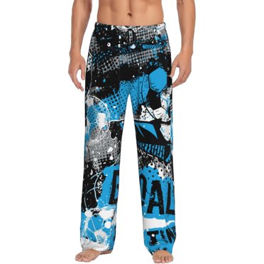 Haiem Football Time Men's Pajama Pants Ultra Lightweight Pjs Bottoms Sleepwear Bottom Pants with Pocket Drawstring-Small