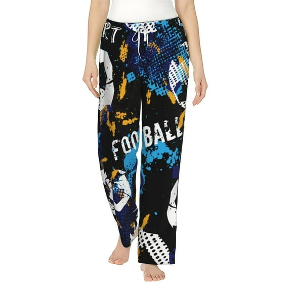 Haiem Football Women's Pajama Pants Ultra Lightweight Pjs Bottoms Sleepwear Bottom Pants With Pocket Drawstring-X-Large