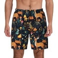 thumbnail image 1 of Haiem Forest Elf Mens Swim Trunks with Compression Liner 2 in 1 Swimming Shorts Stretch Swimwear Quick Dry,Board Shorts-X-Large, 1 of 9