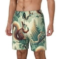 thumbnail image 1 of Haiem Forest squirrel surreal Mens Swim Trunks with Compression Liner 2 in 1 Swimming Shorts Stretch Swimwear Quick Dry,Board Shorts-Large, 1 of 9