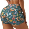 thumbnail image 1 of Haiem Foxes and Birds in Forest No Front Seam Biker Shorts for Women Yoga Workout Gym Bike Shorts with Tummy Control Moisture-Wicking-, 1 of 9