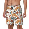 thumbnail image 1 of Haiem Foxes and Floral Harmony Mens Swim Trunks with Compression Liner 2 in 1 Swimming Shorts Stretch Swimwear Quick Dry,Board Shorts-3X-Large, 1 of 9