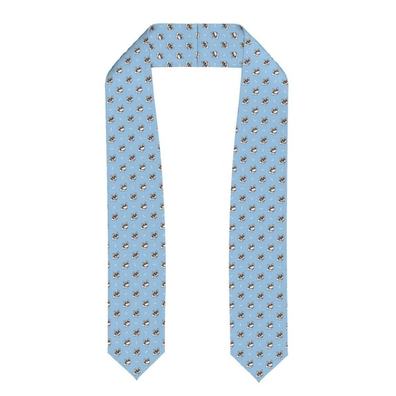 Haiem French Bulldog2 Pattern Graduation Stole 2024 | Premium Satin Sash for Graduation Ceremony