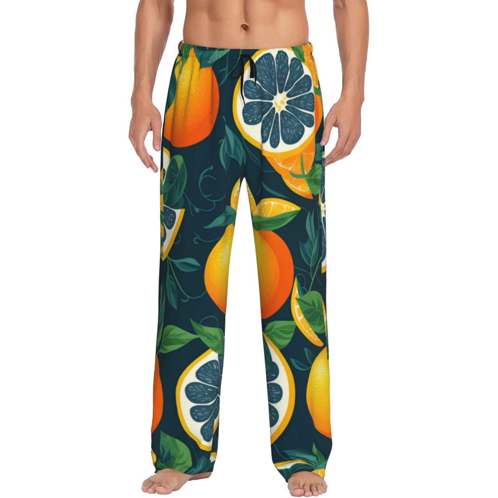 Haiem Fresh Orange Men's Pajama Pants Ultra Lightweight Pjs Bottoms ...