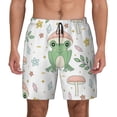 thumbnail image 1 of Haiem Frog And Mushrooms Men'S Quick-Dry Swim Trunks: Comfortable Beach Shorts With Mesh Lining And Pockets - Ideal For Swimming And Sunbathing Large, 1 of 9