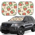 thumbnail image 1 of Haiem Frog Hold Strawberry Windshield Sun Shade: Universal Foldable 2-Piece Car Front Window Sunshade - Blocks Uv Rays, And Reduces Heat,Essential Car Accessory Medium, 1 of 7