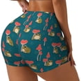 thumbnail image 1 of Haiem Frog and Mushrooms No Front Seam Biker Shorts for Women Yoga Workout Gym Bike Shorts with Tummy Control Moisture-Wicking-XX-Large, 1 of 9