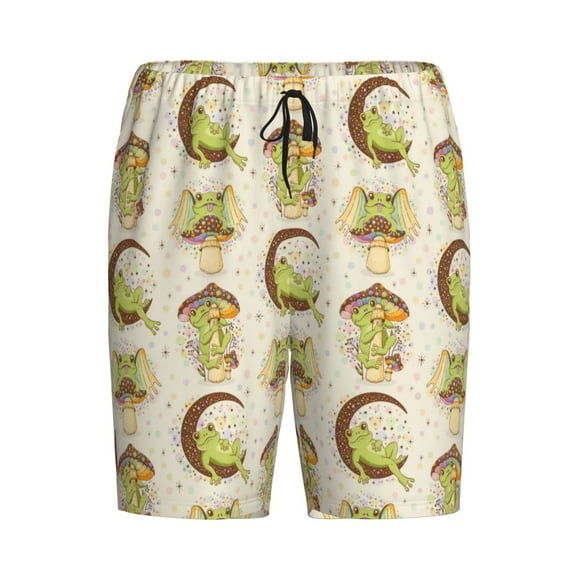 Haiem Frogs Men's Pajama Short with Soft Woven Cotton Elastic Waistband Sleep Short-3X-Large