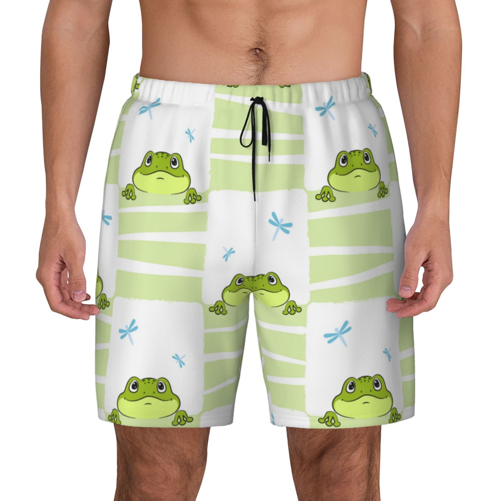 Haiem Frogs and Dragonflies Mens Swim Trunks with Compression Liner 2 ...