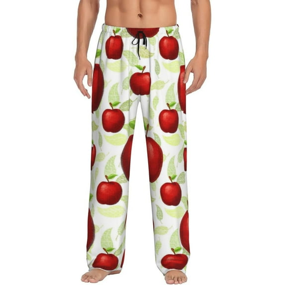 Haiem Fruit Apples Men's Pajama Pants Ultra Lightweight Pjs Bottoms Sleepwear Bottom Pants with Pocket Drawstring-Medium