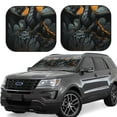 thumbnail image 1 of Haiem Full Moon Black Dragon Car Windshield Sun Shade (2 Pieces) Foldable Windshield Sun Shade Car Accessories for Truck SUV Pickup-Large, 1 of 7