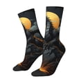 thumbnail image 1 of Haiem Full Moon Black Dragon Pattern Crew Socks – Soft & Durable Moisture-wicking Socks, Stay-Up Fit for Business, Work, and Casual Wear Size 5-11, 1 of 6
