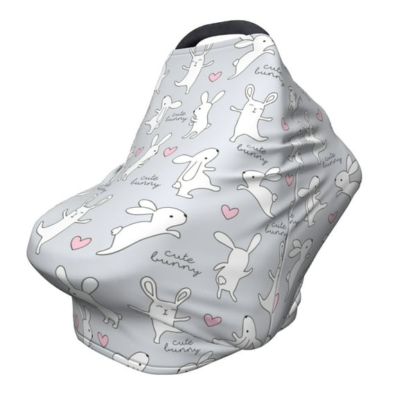 Haiem Fun Rabbit Baby Nursing Cover & Nursing Poncho - Multi Use Cover for Baby Car Seat Canopy, Stroller Cover, 360°Full Privacy Breastfeeding Coverage