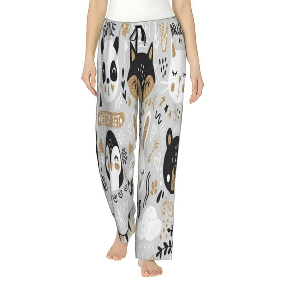 Haiem Funny Animals Series Women's Pajama Pants Ultra Lightweight Pjs Bottoms Sleepwear Bottom Pants With Pocket Drawstring-Small