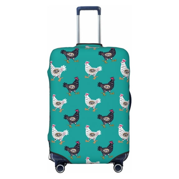Haiem Funny Chicken Luggage Cover Printed Suitcase Covers for Luggage Elastic Washable Suitcase Protector Fits 18-32 Inch Luggage-X-Large