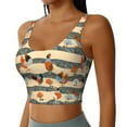 thumbnail image 1 of Haiem Funny Chicken Pattern Womens Sports Bra - U Neck Padded Low Impact Yoga Bra Workout Crop Top Gym Moisture-Wicking Workout Vest -Small, 1 of 9