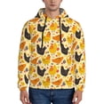 thumbnail image 1 of Haiem Funny Chicken Patterned Men's Hoodie with Kangaroo Pocket - Ideal Pullover Sweatshirt for Daily Wear, Travel, and Home-Small, 1 of 7